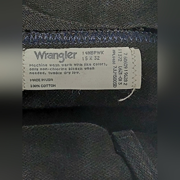 Black 15x 32 Wrangler Tapered Leg Slim Fit NBP - Picture 6 of 9